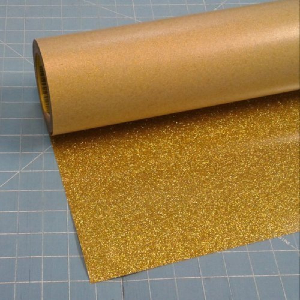 Golden glitter heat transfer vinyl (20 inch./24 inch.)